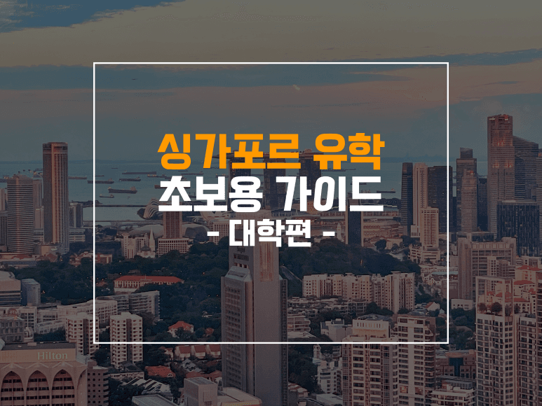 싱가포르 유학 초보를 위한 가이드 (대학편)
