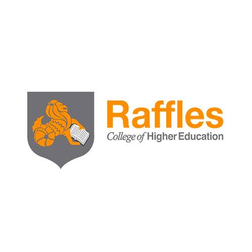 Raffles College of Higher Education 래플스 디자인 대학교 로고